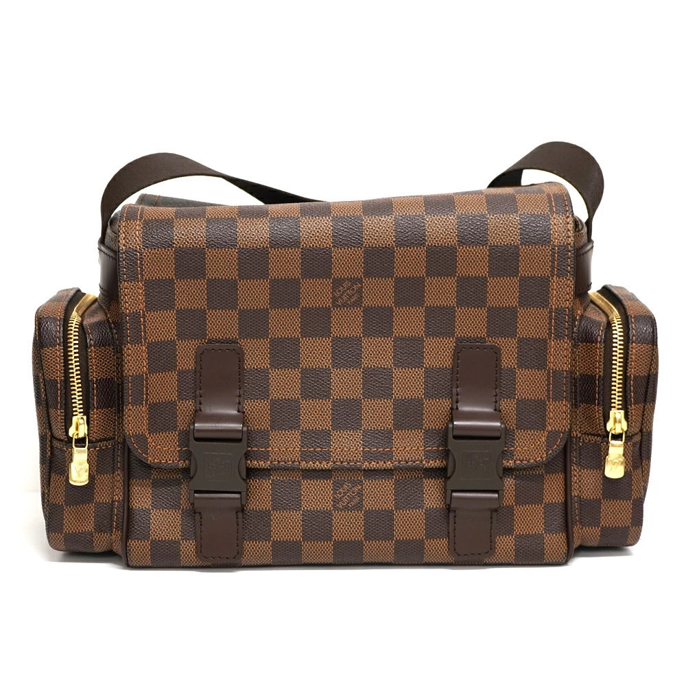 Louis Vuitton Reporter Meriville Damier Shoulder Bag Canvas Leather Brown